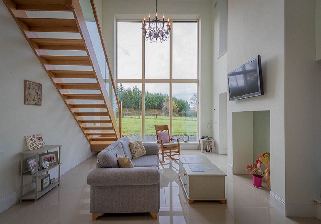 Open Plan Living Room - contemporary Irish Home - designed by mckenna + associates Architects & Building Surveyors Trim Co Meath. Architects Meath. Architects Trim. Registered Architects Meath.